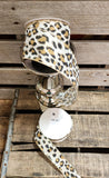 1.5" or 2.5" Wired Cheetah Print 10 Yd Roll