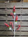 32" Red White Green Candyland Candy Cane and Tree Stem