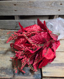 20" Red Magnolia Leaf Bush