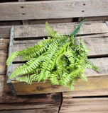 19" Plastic Fern Bush x9