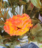 30" Silk Fall Yellow and Orange Bush x38