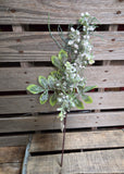 21" Flocked Greenery Berry Stem