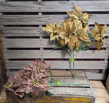 20" Poinsettia Bush Chocolate or Tan