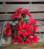 15" Water Resistant Poinsettia Bush