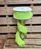 2.5" Fuzzy Lime Wired Ribbon 10 yds