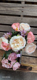 19" Garden Rose Poppy Daisy Silk Bush x10