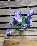 Silk Purple Iris Bush 21"