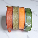 1.5" Fall Embossed Wired Ribbon 50yd Roll