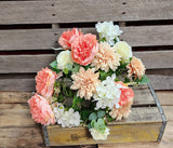 20" Silk Peach and Cream Peony Mum Hydrangea Bush x16