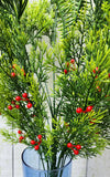 Mixed plastic greenery and berry bush