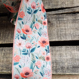 4" Peach and Green Wired Ribbon 10Yd Roll