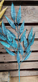 27" Glitter Leaf Stem