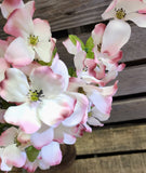 24" White and Pink Dogwood Silk Bush x 8