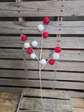 27" Red and White Ball Spray