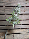 21" Flocked Greenery Berry Stem