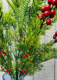 Mixed plastic greenery and berry bush