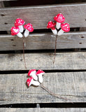 Tiny Mushroom Clusters set of 3