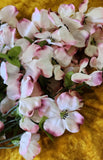 24" White and Pink Dogwood Silk Bush x 8