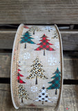 1.5" or 2.5" Wired Christmas Tree Ribbon 50 Yd Roll