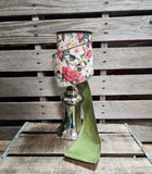 4" Wired Pink and Green Floral Ribbon 10Yd Roll