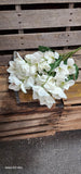 22" White Silk Alstromaria Bush x9 Stems