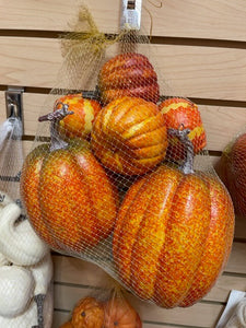 Large Orange Pumpkin Set of 6