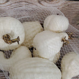 Large White Faux Pumpkin Set