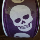 2.5" Skull Ribbon 10 yd Roll