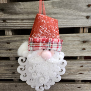 Fabric Santa Head Ornament