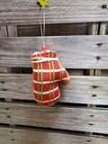 Fabric 6" Glove Ornaments