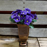 Artifical African Violet Bush Set of 3