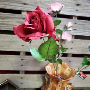 Silk Rose Stems - Dozen stems