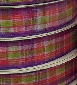 Plaid Wired Ribbon 1.5" X 50 Yards