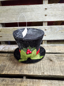 Black Top Hat Ornament