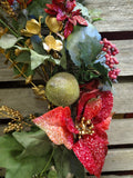 Glitter Poinsettia Stem