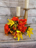 23" Fall Orange and Yellow Peony and Lily Bush x18