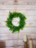 22" Plastic Mixed Greenery Wreath