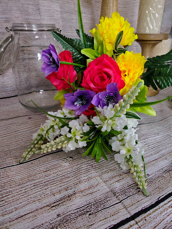 Mixed floral silk bush