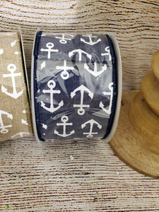 Anchor 2.5" Wired Ribbon 10 yd