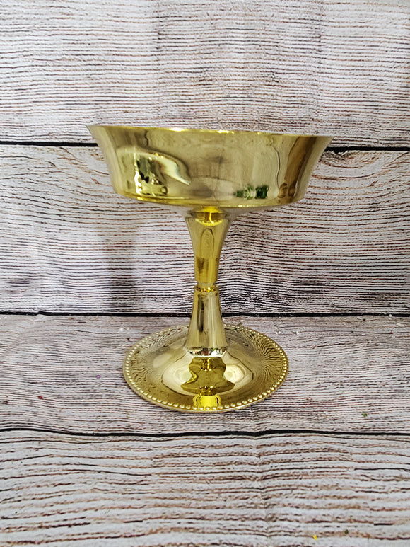 Plastic Gold Pedestal Dish