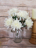 16" Mum Bush x9 - White