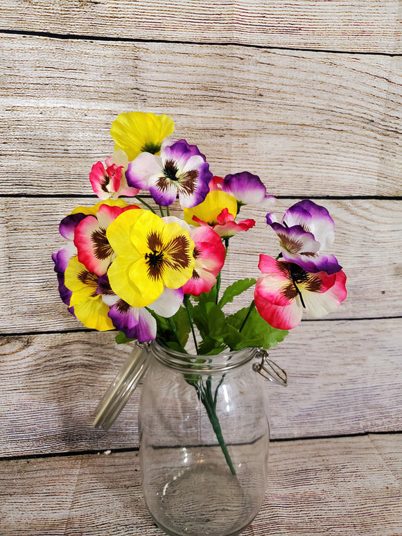 Small Silk Pansy Bush