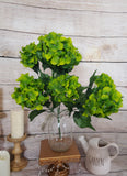 22" Hydrangea Bush x7 - Sage Green