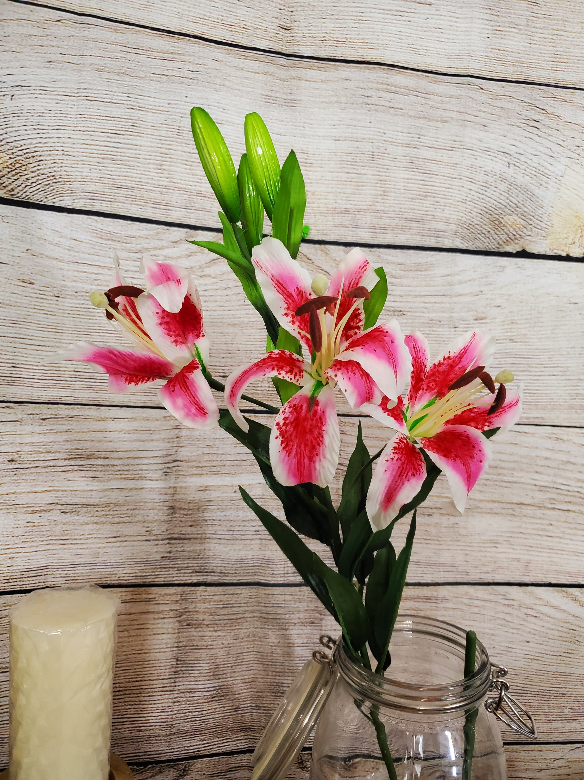 lily flower stem 30" Rubrium Lily Stems Set of 3 Stems – Florist Wreath Supply