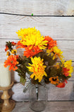 Fall Silk Mum, Zinnia, Sunflower Bush