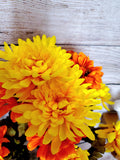 Fall Silk Mum, Zinnia, Sunflower Bush