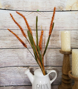 33" Faux Cattail Orange