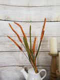 33" Faux Cattail Orange