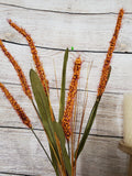 33" Faux Cattail Orange