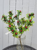 Plastic Holly Bush